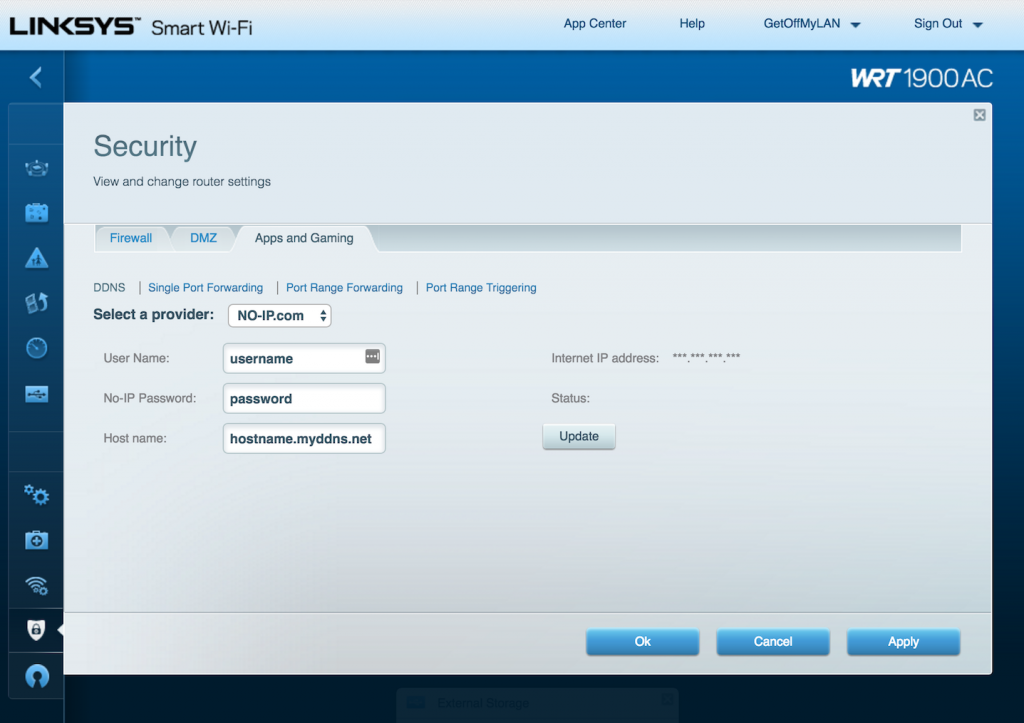 Nexxt router default password
